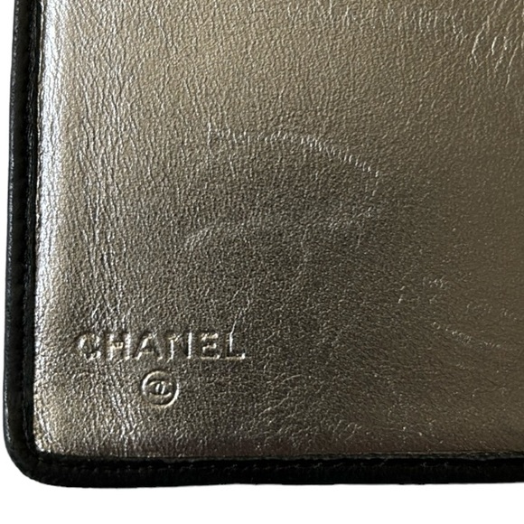 CHANEL Mademoiselle Coco Mark Logo Stripe Long  Leather Wallet w/COA - Picture 9 of 16